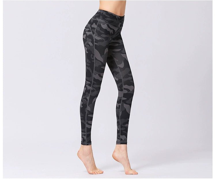 2023 New Print Yoga Pants Women's Fashion Stretch Skinny Hip Raise Running Fitness Pants Slim Looking Quick - Drying Cropped Pants - CLICK TIK