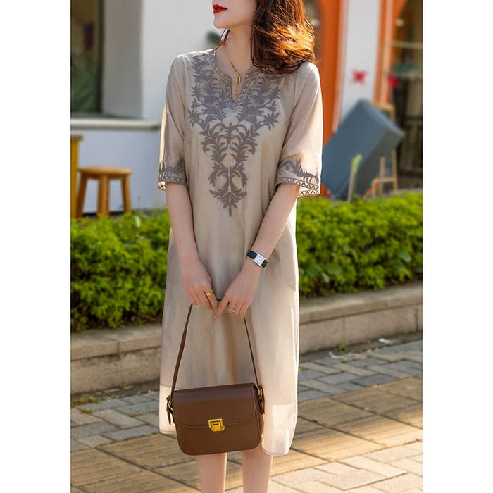 2023 New Spring and Summer Heavy Industry Casual Dress Embroidery - CLICK TIK