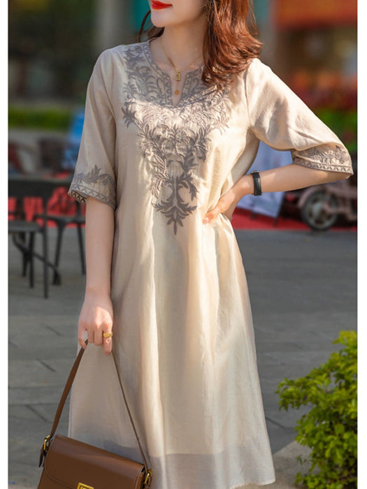 2023 New Spring and Summer Heavy Industry Casual Dress Embroidery - CLICK TIK