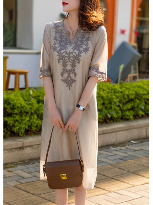 2023 New Spring and Summer Heavy Industry Casual Dress Embroidery - CLICK TIK