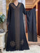 2023New Ramadan Muslim Turkey Women's Abaya Kaftan Embroidery Long Sleeve Ice Silk Fabric Prayer Dress Jibab Islam Cloth Caftan - CLICK TIK