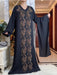 2023New Ramadan Muslim Turkey Women's Abaya Kaftan Embroidery Long Sleeve Ice Silk Fabric Prayer Dress Jibab Islam Cloth Caftan - CLICK TIK