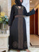 2023New Ramadan Muslim Turkey Women's Abaya Kaftan Embroidery Long Sleeve Ice Silk Fabric Prayer Dress Jibab Islam Cloth Caftan - CLICK TIK