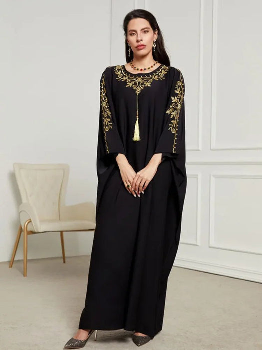 2024 New Style Dubai Long Kaftan Women's Fashion Embroidered Dress Quick Selling Elegant Cover Up Clothing Cross Border Sources - CLICK TIK