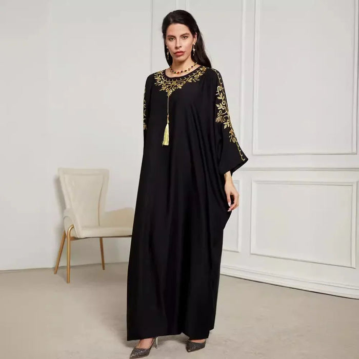 2024 New Style Dubai Long Kaftan Women's Fashion Embroidered Dress Quick Selling Elegant Cover Up Clothing Cross Border Sources - CLICK TIK