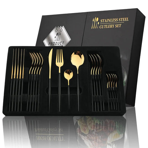 24Pcs Stainless Steel Cutlery Set - CLICK TIK