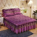 3 Pcs Bedspread on The Bed Luxury Lace Bed Skirt Thicken Beautiful Bed Linen Cal Bedding Sheets Home Bedspreads Queen/King Size - CLICK TIK