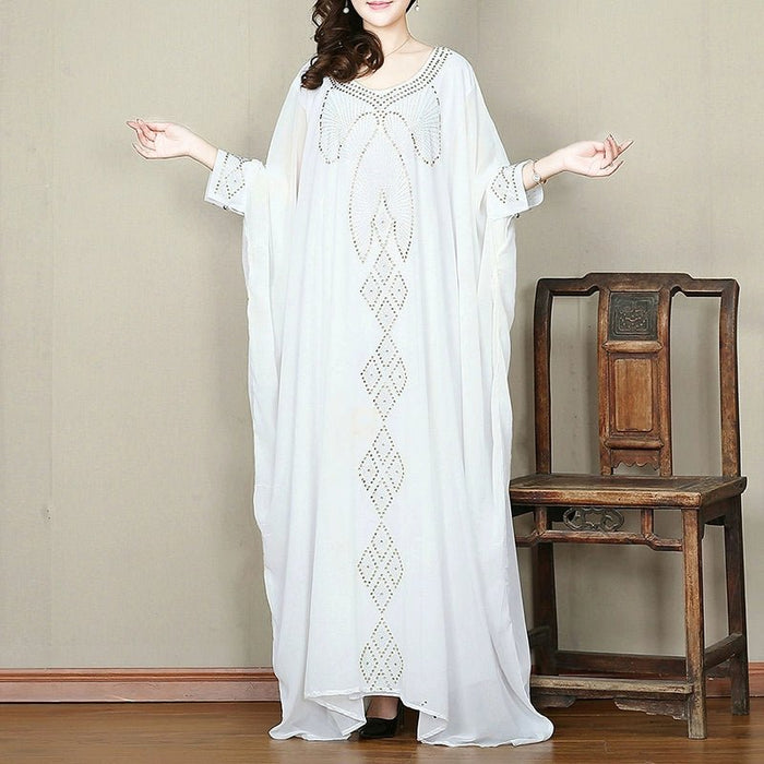 Batwing Sleeve Dancing Dress Retro over Plus Size Dress - CLICK TIK