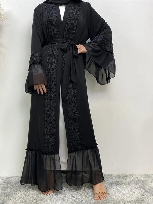 Black Islamic Abayas Muslim Women Clothing Turkey Long Robe Moroccan Caftan islam kaftan Ramadan Abaya For Women Dubai 2023 - CLICK TIK