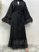 Black Islamic Abayas Muslim Women Clothing Turkey Long Robe Moroccan Caftan islam kaftan Ramadan Abaya For Women Dubai 2023 - CLICK TIK