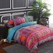 Boho Plain Print Quilt Cover Pillowcase 3PC Set постельное бельё евро King Size Bedding Set European Style Duvet Cover Set - CLICK TIK