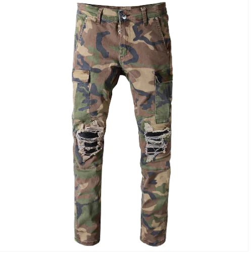 Camouflage Ripped Jeans - CLICK TIK