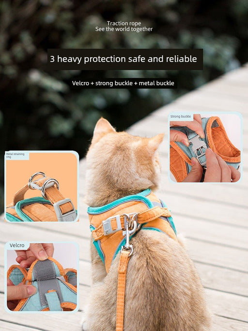 Cat Pulling Rope Anti Breaking Loose Special for Outing Cat Rope Slip Cat Chain Pet Harness Cat Rope Small Size Dogs - CLICK TIK