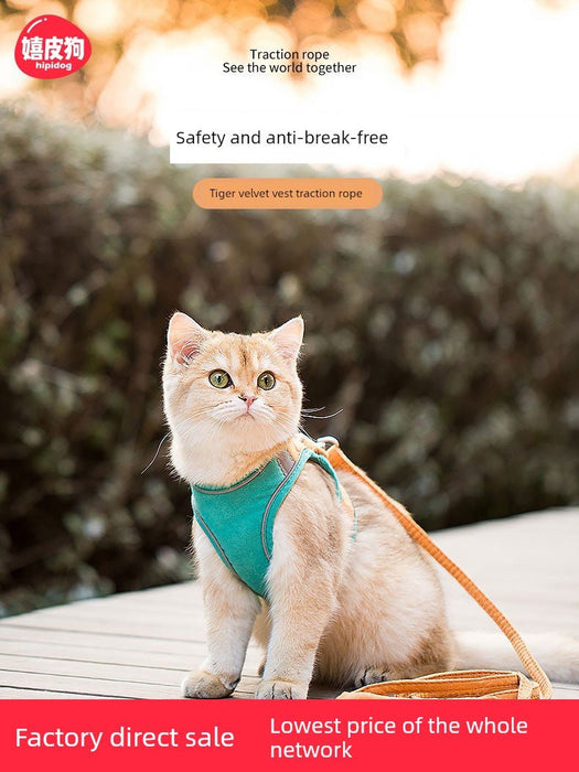 Cat Pulling Rope Anti Breaking Loose Special for Outing Cat Rope Slip Cat Chain Pet Harness Cat Rope Small Size Dogs - CLICK TIK