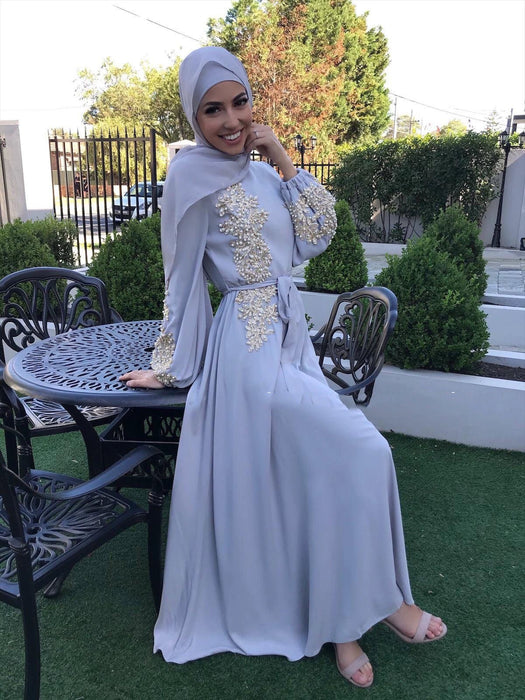 DUBAI Saudi Loose Dress Abaya Lace - CLICK TIK