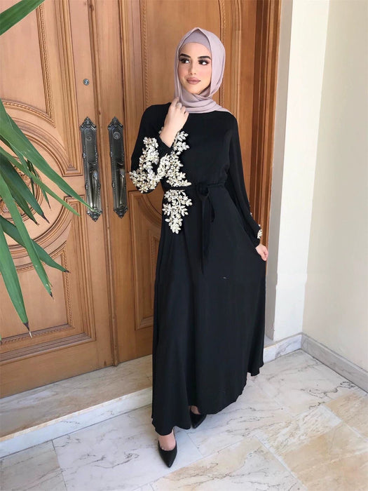 DUBAI Saudi Loose Dress Abaya Lace - CLICK TIK