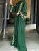 Eid Muslim Abaya for Women Embroidery Dress with Scarf 2 Piece Set Dubai Arab Long Robe Morocco Abayas Kaftan Headscarf Gorgeous - CLICK TIK