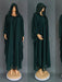 Eid Muslim Party Hoody Dress Women 2 Piece Chiffon Ramadan Abaya Hooded with Cloak Kaftan Vestidos Largos Robe Jalabiya 2024 - CLICK TIK