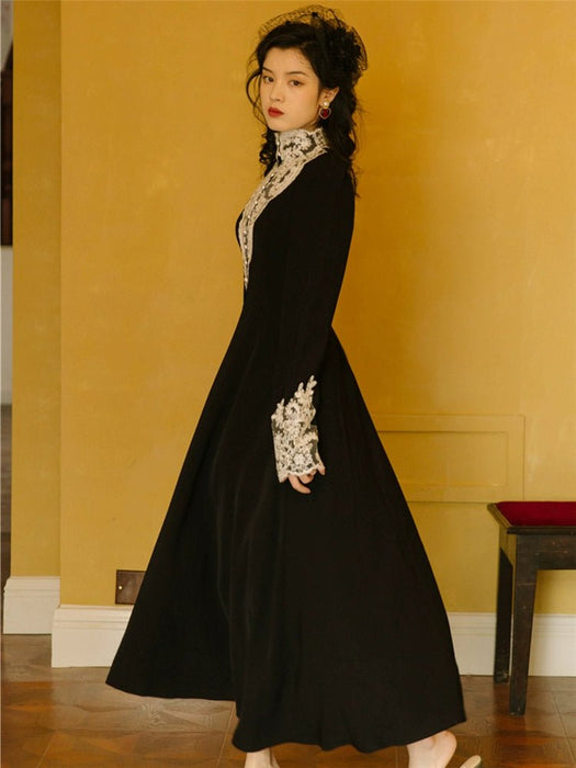 European Medieval Autumn Fancy Long Sleeve Dress - CLICK TIK