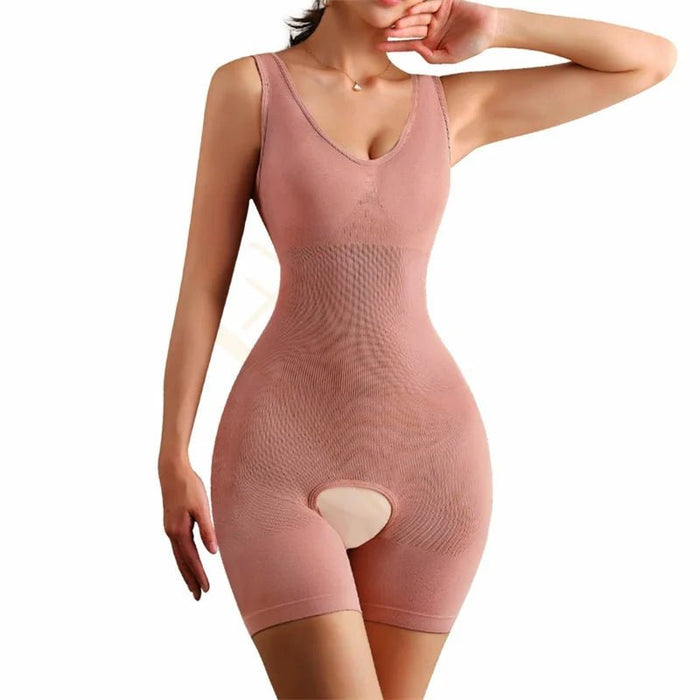 Flarixa Plus Size Seamless Women Bodysuits Shaper Butt Lifter Waist Trainer Shapewear Open Crotch Tummy Control Slim Underwear - CLICK TIK