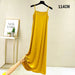 Full Slips Under Dress Women Summer Plus Size Sleeveless Satin Petticoat Underskirt Spaghetti Strap Women Sling Dress - CLICK TIK