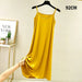 Full Slips Under Dress Women Summer Plus Size Sleeveless Satin Petticoat Underskirt Spaghetti Strap Women Sling Dress - CLICK TIK