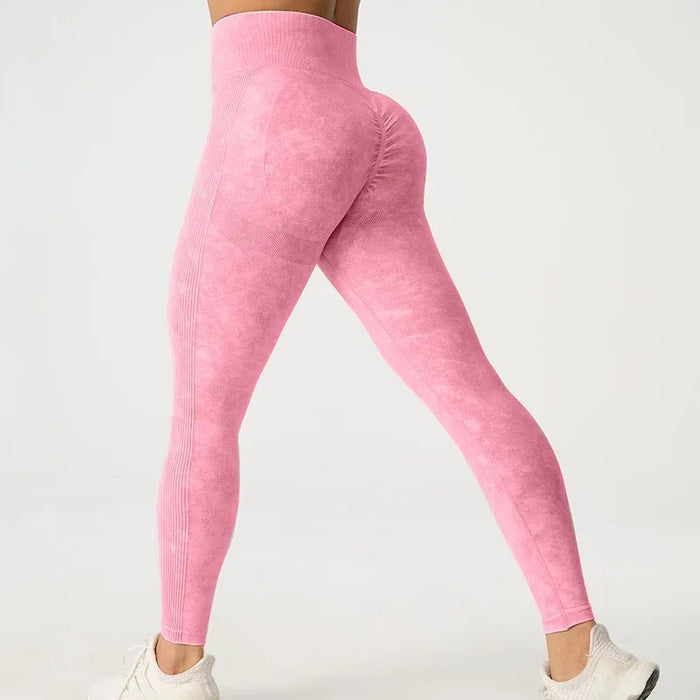 High Waisted Frosted Yoga Pants External Wear Hip Lifting Training Fitness Pants Tight Fitting Quick Drying and Ironing Legging - CLICK TIK