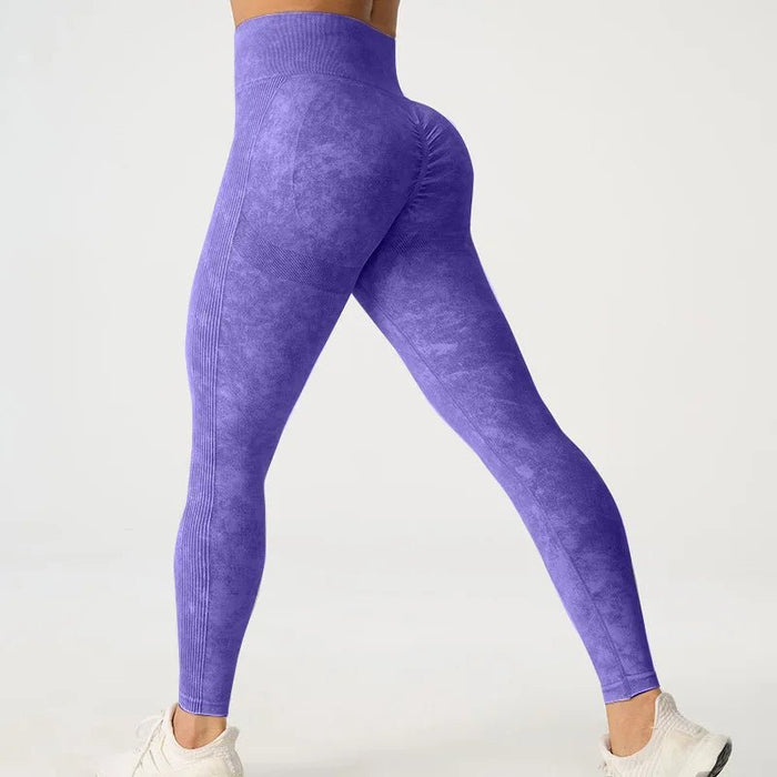 High Waisted Frosted Yoga Pants External Wear Hip Lifting Training Fitness Pants Tight Fitting Quick Drying and Ironing Legging - CLICK TIK