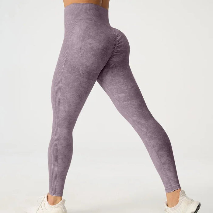 High Waisted Frosted Yoga Pants External Wear Hip Lifting Training Fitness Pants Tight Fitting Quick Drying and Ironing Legging - CLICK TIK