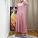 HOT SELLING fashion solid dress long sleeve v - neck A - Line dress IN STOCK - CLICK TIK