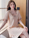 Ice Silk Women's Summer Net Red Wind Short - Sleeved Sexy Nightdress - CLICK TIK