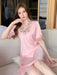 Ice Silk Women's Summer Net Red Wind Short - Sleeved Sexy Nightdress - CLICK TIK