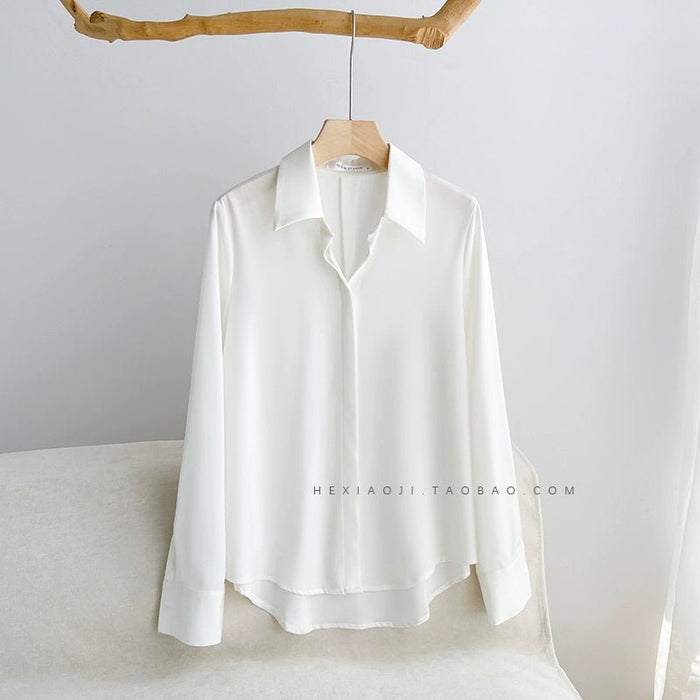 Idle Style Anti - Wrinkle European Goods Satin Shirt - CLICK TIK