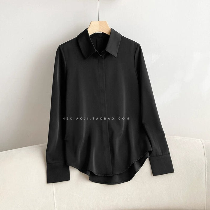 Idle Style Anti - Wrinkle European Goods Satin Shirt - CLICK TIK