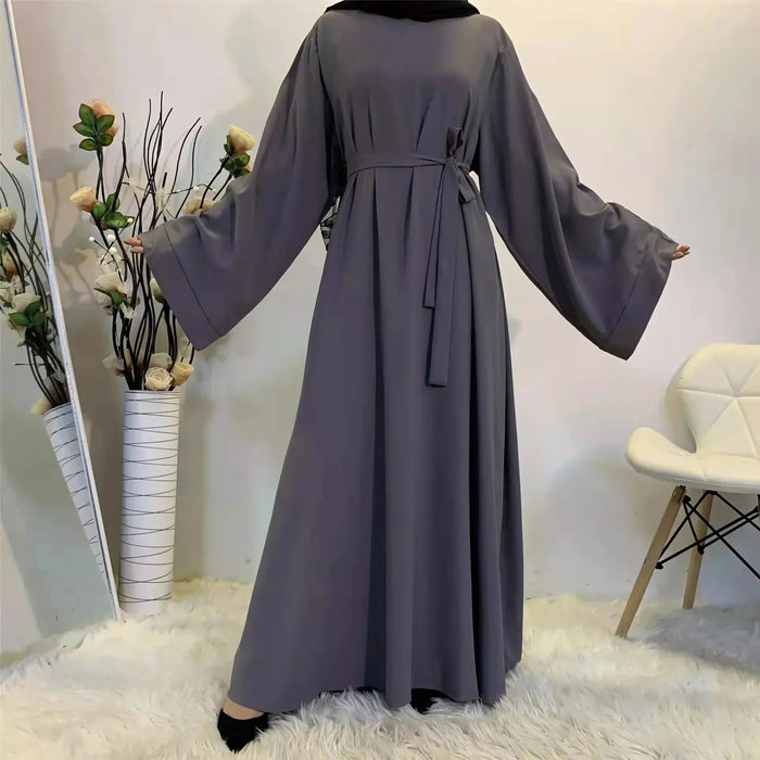 Islam Ramadan Prayer Black Abayas Kimono for Women Girl's Long Dresses Dubai African Kaftan Femme Musulman Hijab Cloth Summer - CLICK TIK