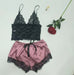 Lace Satin Sleepwear Set - CLICK TIK