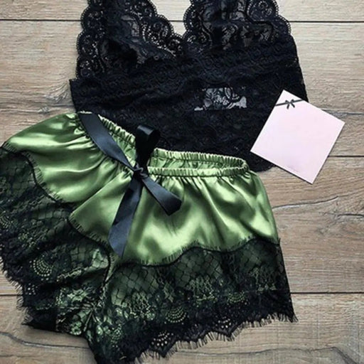 Lace Satin Sleepwear Set - CLICK TIK