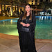 Middle East Arab Fashion Dress Black Robe Shiny Figured Cloth Robe Two - Piece Dress Women - CLICK TIK