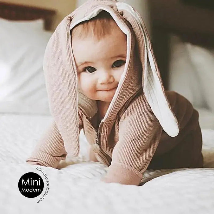 Rabbit Ear Hooded Baby Rompers - CLICK TIK