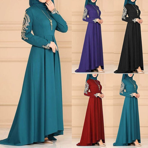 Summer Saudi Fashion Arab Irregular Dress - CLICK TIK