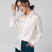 Woman Silk Shirt Long - sleeved Satin Women Blouse 100% 19mm Natural Silk New Mulberry Silk Blouse Loose and Versatile Base Shirt - CLICK TIK