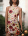 Women Elegant Dress Fashion Embroidery Three - Dimensional Flower Halter Slim Fit Dress Dinner Suit - CLICK TIK