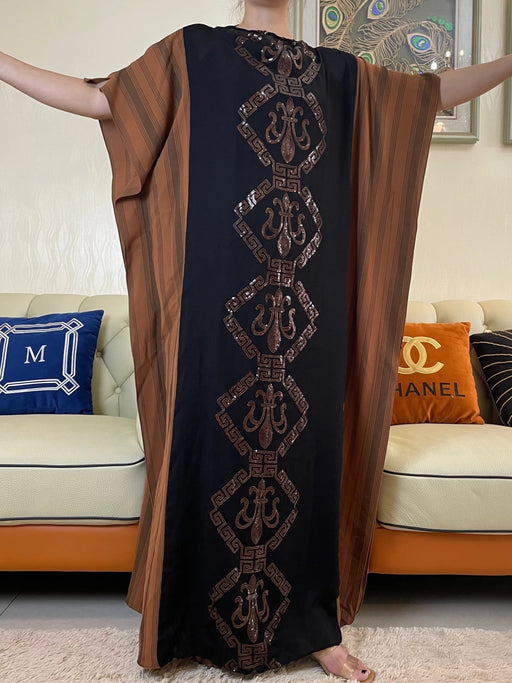 Women's Abaya Dubai Arabic Dress, Muslim Outwear, Prayer Cloth, Kaftan Sequins Embroidery, Islamic Clothing, Autumn, New - CLICK TIK