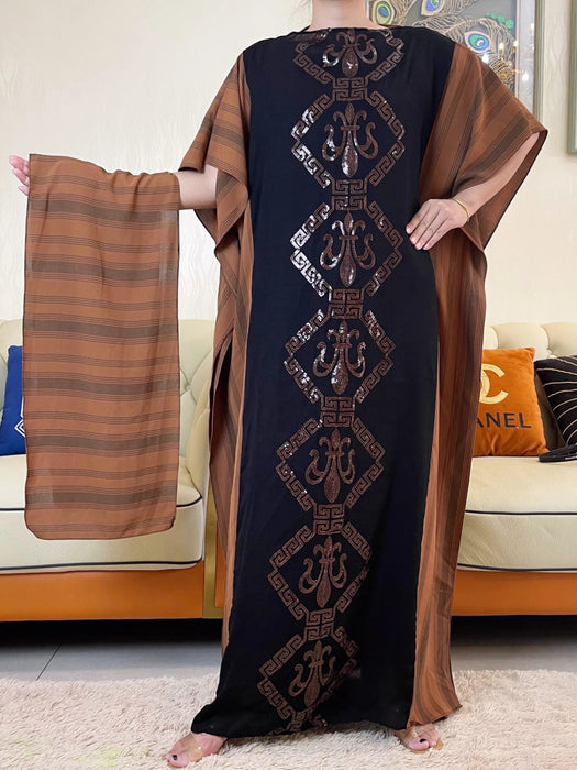 Women's Abaya Dubai Arabic Dress, Muslim Outwear, Prayer Cloth, Kaftan Sequins Embroidery, Islamic Clothing, Autumn, New - CLICK TIK