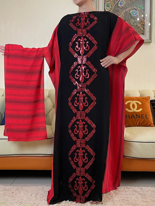 Women's Abaya Dubai Arabic Dress, Muslim Outwear, Prayer Cloth, Kaftan Sequins Embroidery, Islamic Clothing, Autumn, New - CLICK TIK