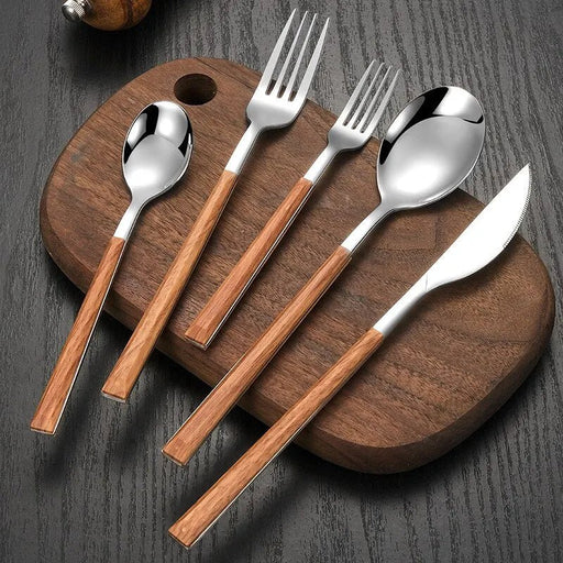 Wooden Handle Cutlery Set - CLICK TIK