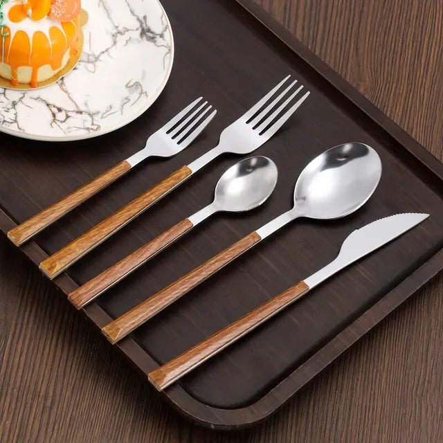 Wooden Handle Cutlery Set - CLICK TIK